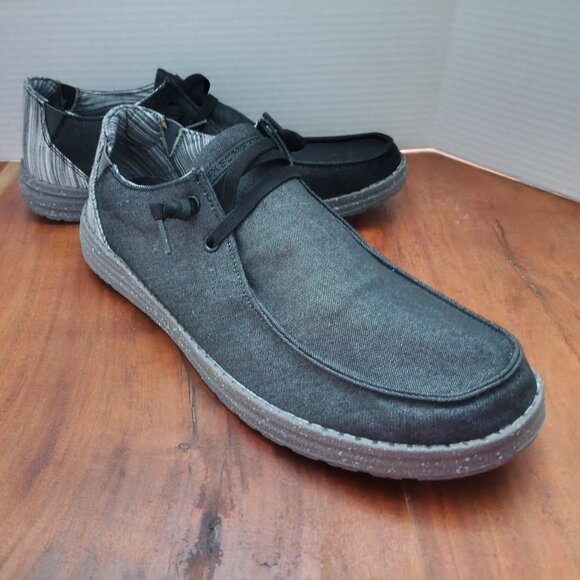 Skechers Men's Relaxed Fit Melson - Chad slip on - Gray Canvas - Size 10.5 - Picture 1 of 8